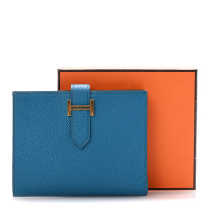 Hermes Epsom Bearn Compact Wallet Bleu Paon 12 of 12