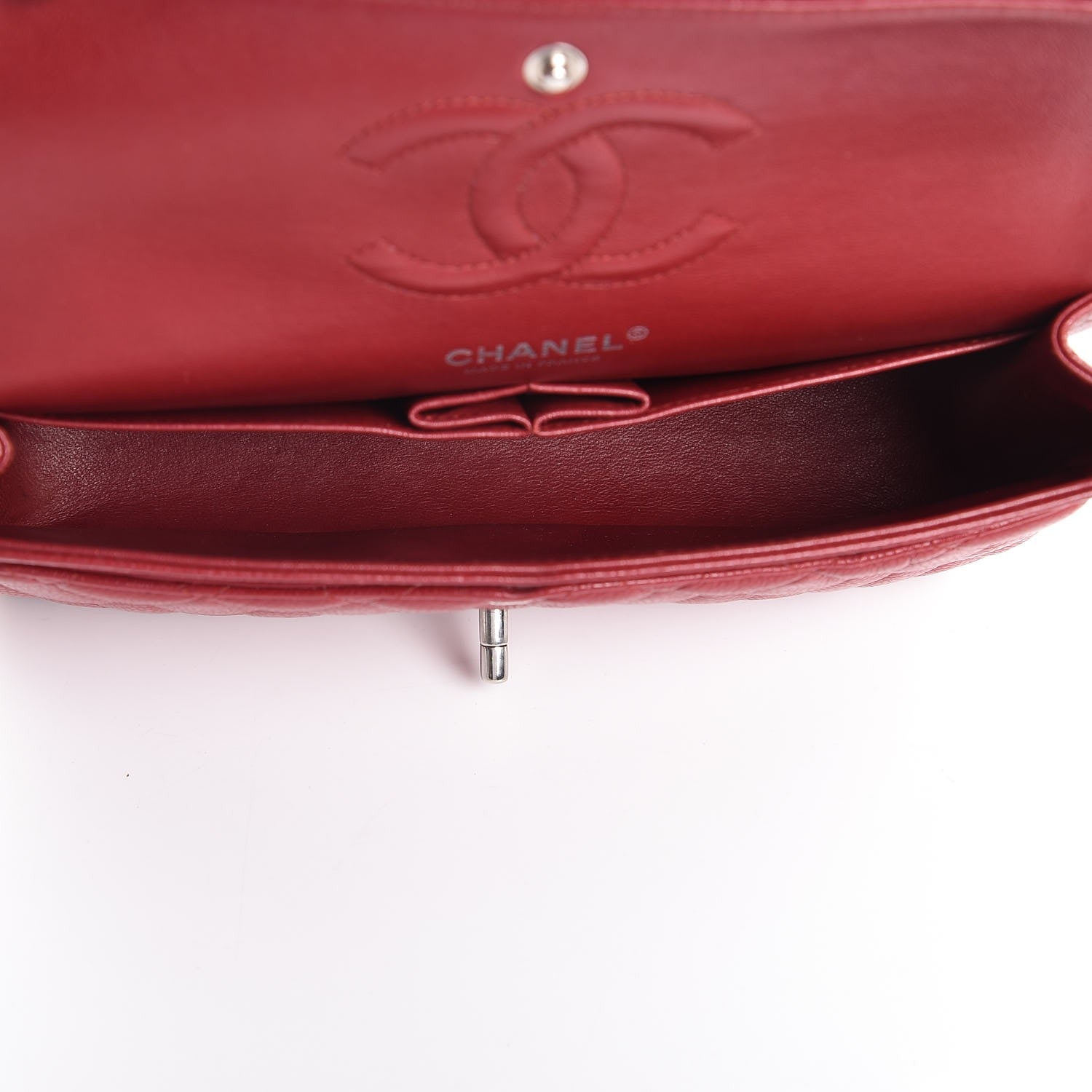 Chanel Caviar Quilted Medium Double Flap Red 6 of 9