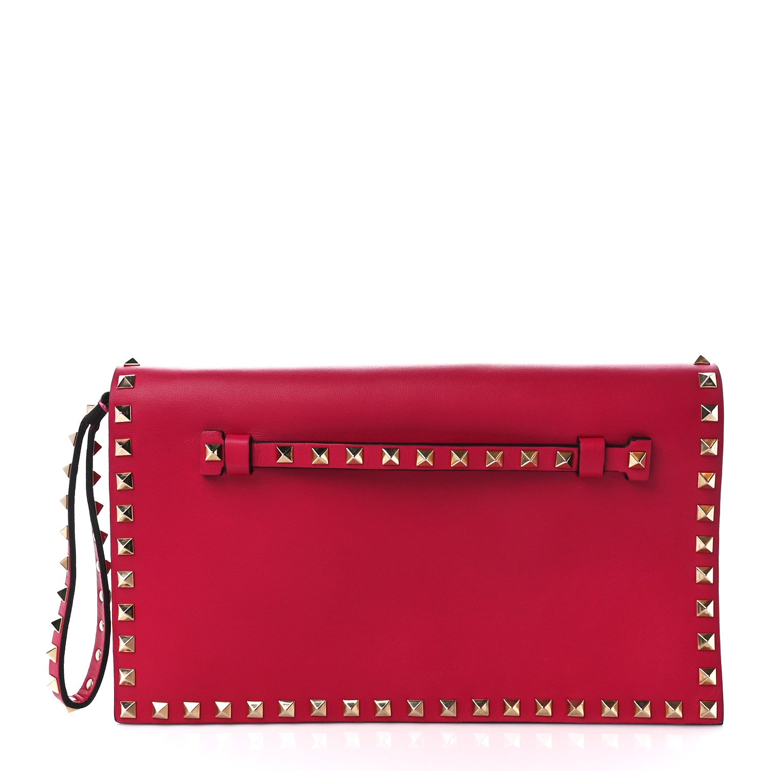 Valentino Garavani Nappa Rockstud Wristlet Clutch Cyclamin 1 of 11