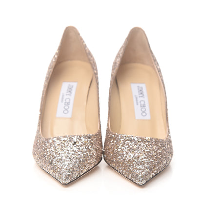 Jimmy Choo Glitter Coarse Agnes 85 Pumps 36 Ballet Pink 2 of 8