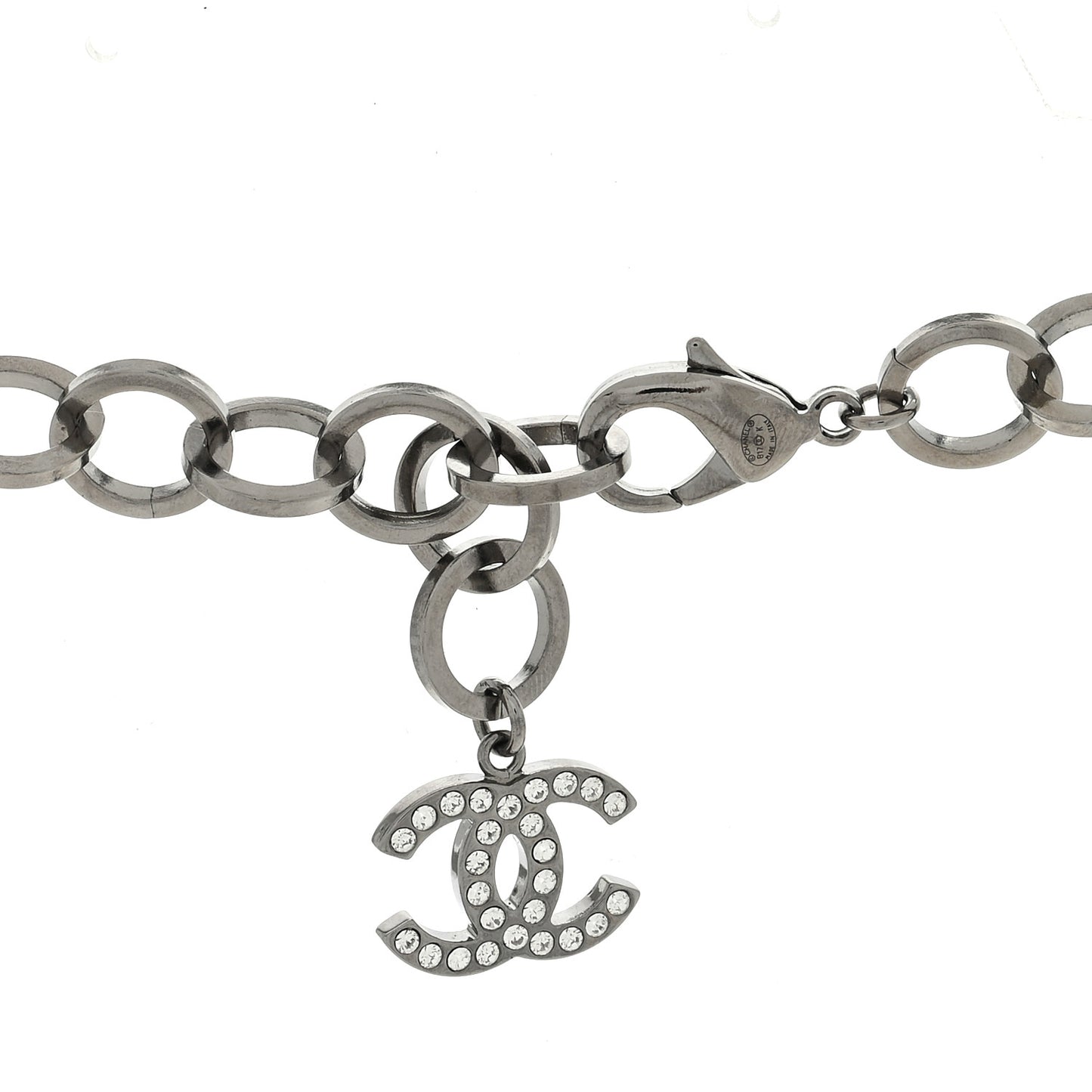 Ruthenium Crystal CC Star Moon Star Necklace