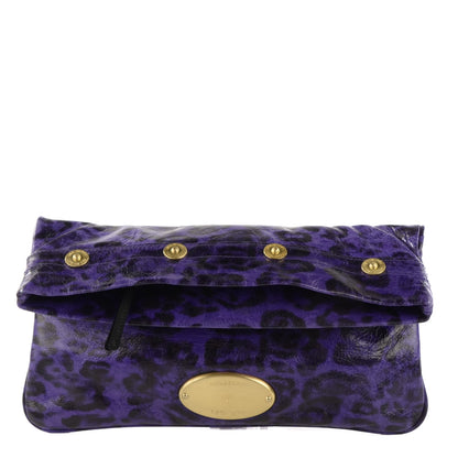 Mulberry Leopard Mitzy Clutch Grape 1 of 12
