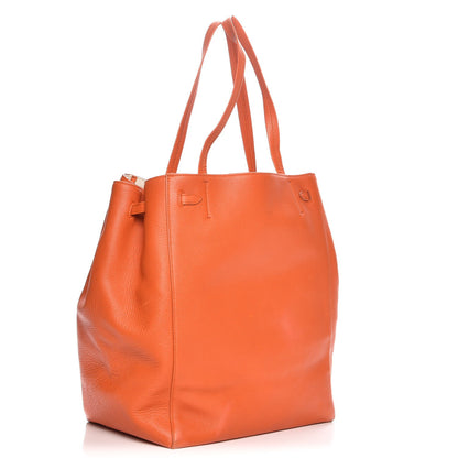Celine Soft Grained Calfskin Medium Belt Cabas Phantom Orange 3 of 12