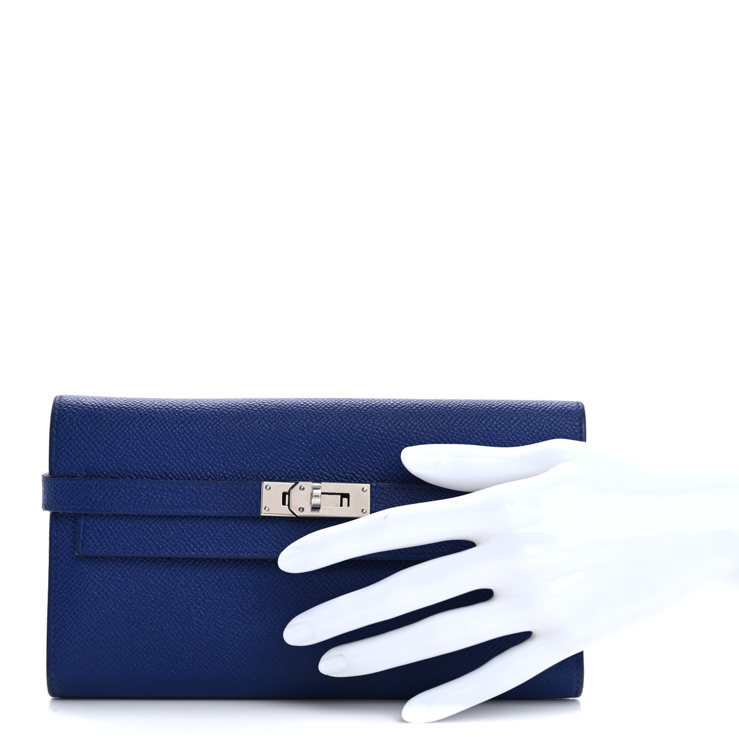 Epsom Kelly Longue Wallet Bleu Electrique