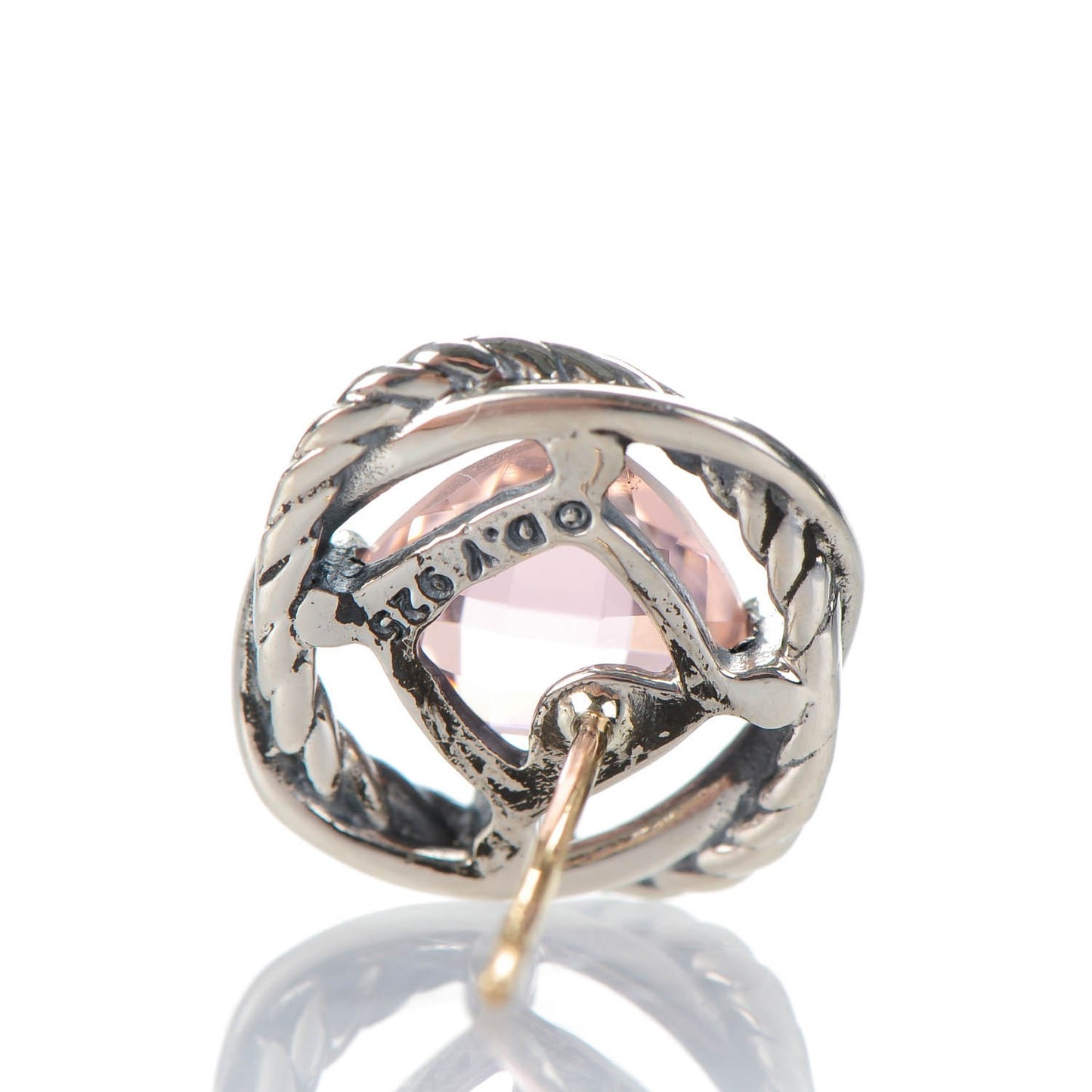 Sterling Silver Morganite 7mm Infinity Earrings