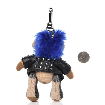 Burberry Cashmere Thomas Punk Teddy Bear Keychain Charm Camel 2 of 2
