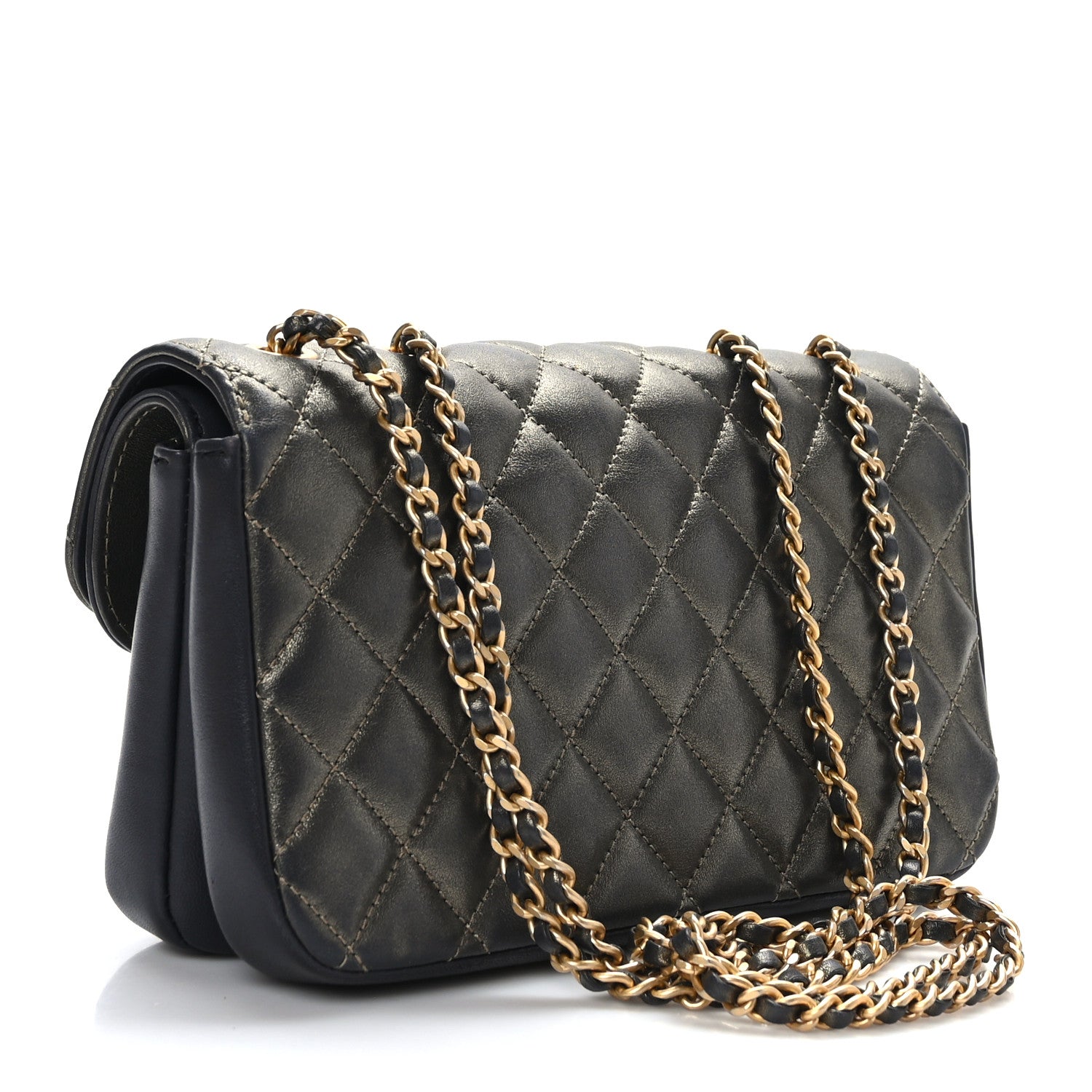 Chanel Lambskin Quilted Small CC Chic Flap Gold 3 of 9