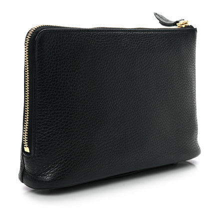 Gucci Calfskin GG Marmont Zip Pouch Black 3 of 8
