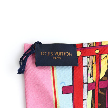 Louis Vuitton Silk Monogram 2021 Christmas Animation Japanese Garden Bandeau Marron 3 of 4