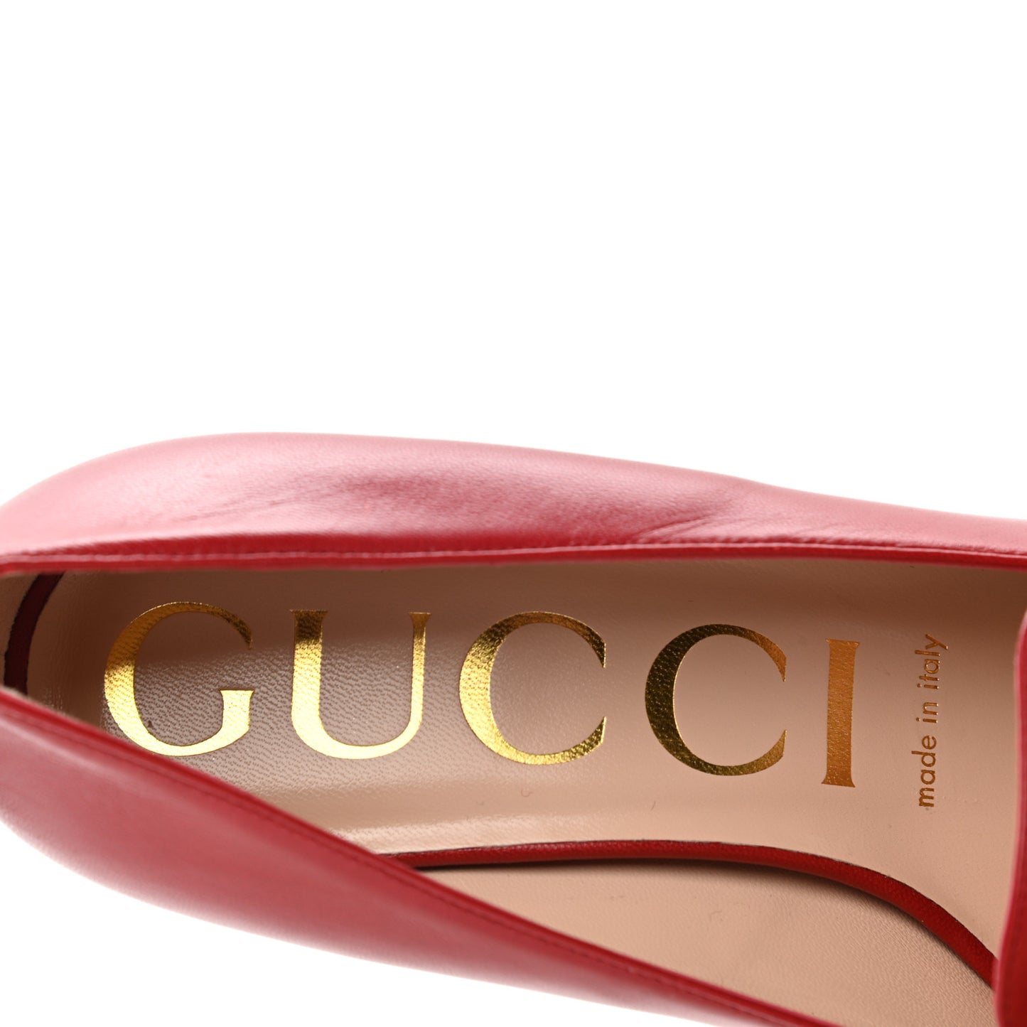 Malaga Kid Sylvie Web Chain Mid Heel Loafers 37 Hibiscus Red