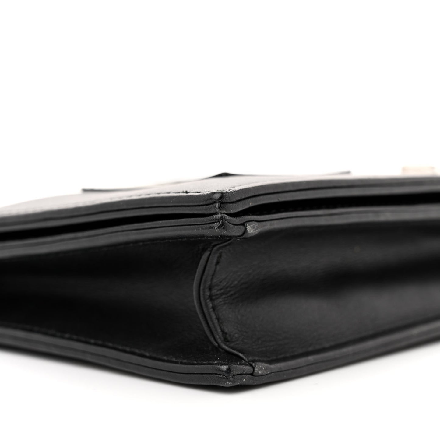 Calfskin Paradise Diorama Croisiere Chain Wallet Black