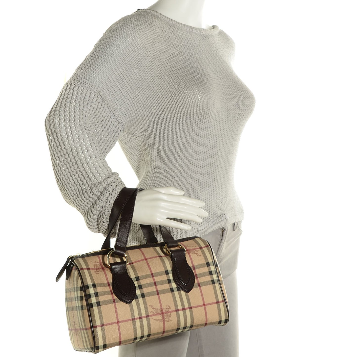 Haymarket Check Small Chester Bowling Bag Chocolate