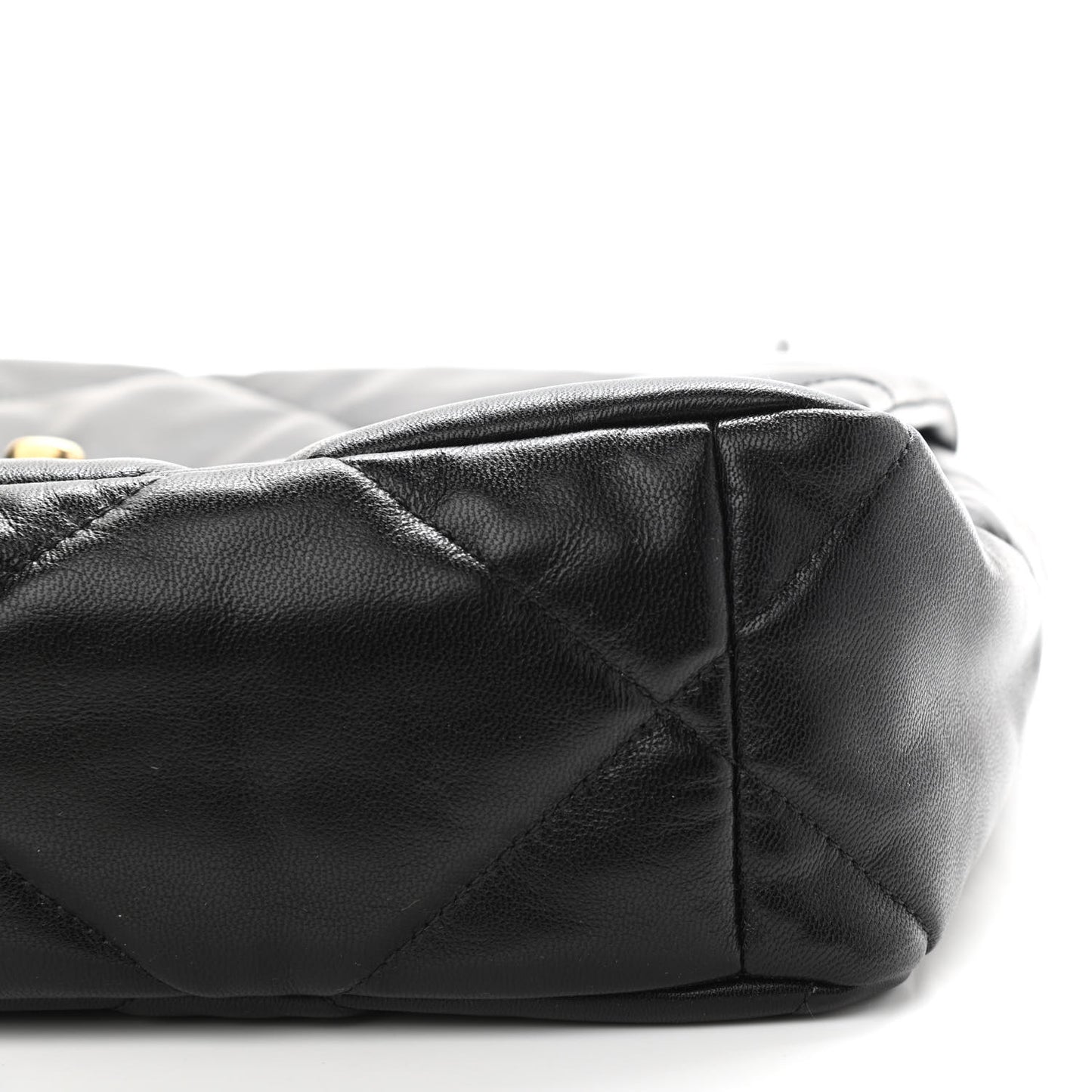 Lambskin Quilted Large Chanel 19 Flap Black