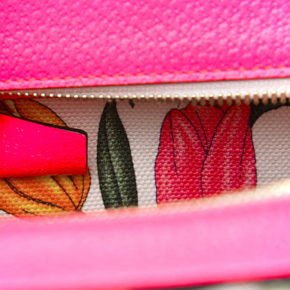 Gucci Canvas Medium Flora Tote Fuchsia 9 of 10