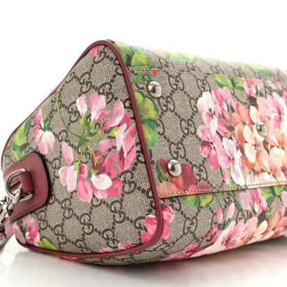 Gucci GG Supreme Monogram Blooms Small Boston Beige Multicolor Dry Rose 9 of 10
