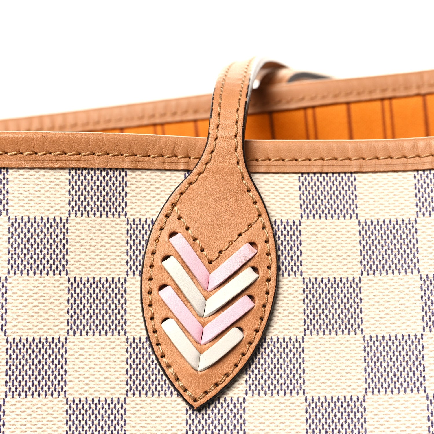 Louis Vuitton Damier Azur Braided Neverfull MM Orange 11 of 11
