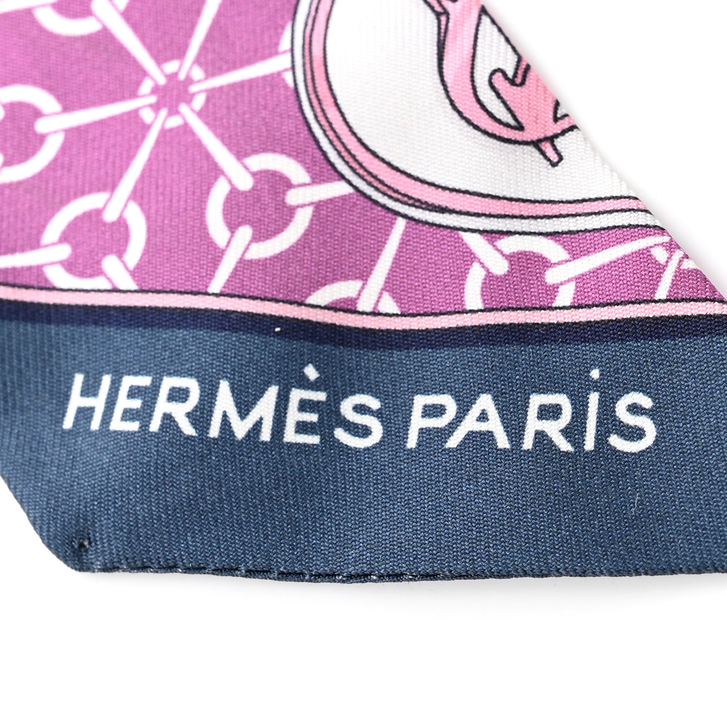Hermes Silk La Promenade Du Matin Twilly Prune Rose Mauve 2 of 11