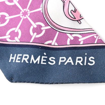 Hermes Silk La Promenade Du Matin Twilly Prune Rose Mauve 2 of 11