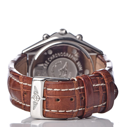 Breitling Stainless Steel Alligator 37mm Windrider Sextant Chronograph Quartz Watch Grey B55046 4 of 8