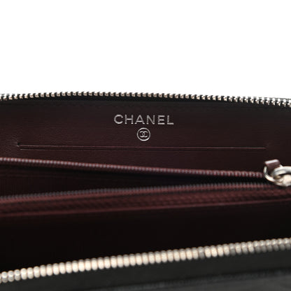 Chanel Caviar Quilted Medium Zip Around Wallet Black 6 of 9