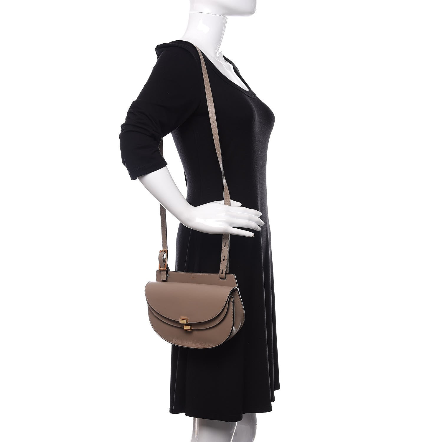 Chloe Calfskin Mini Georgia Crossbody Bag Motty Grey 2 of 9