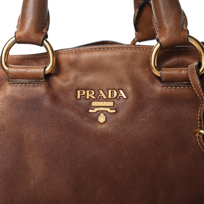 Prada Soft Calf Shopping Tote Brown 10 of 13