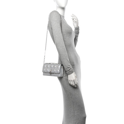 Christian Dior Iridescent Metallic Lambskin Cannage Mini My Dior Bag Silver 2 of 11