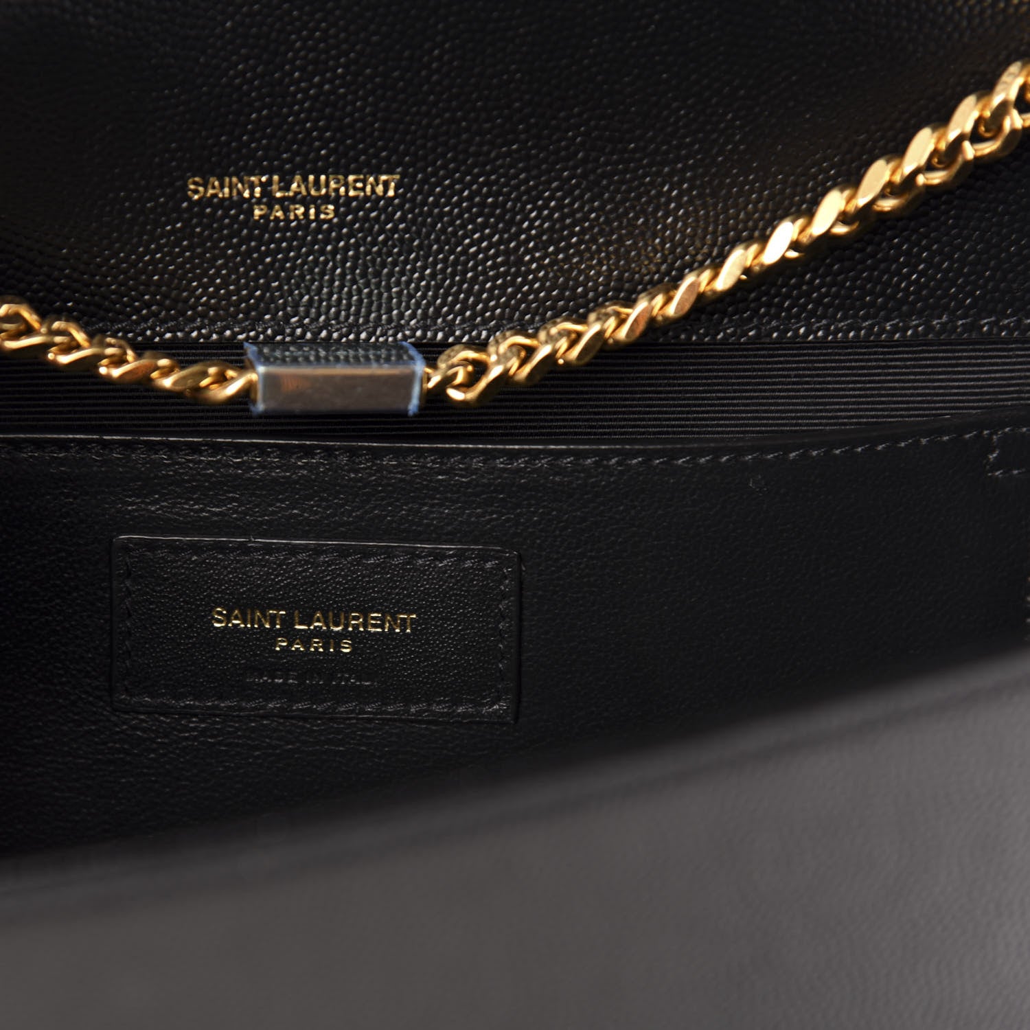 Saint Laurent Grain De Poudre Medium Classic Monogram Kate Satchel Black 6 of 10