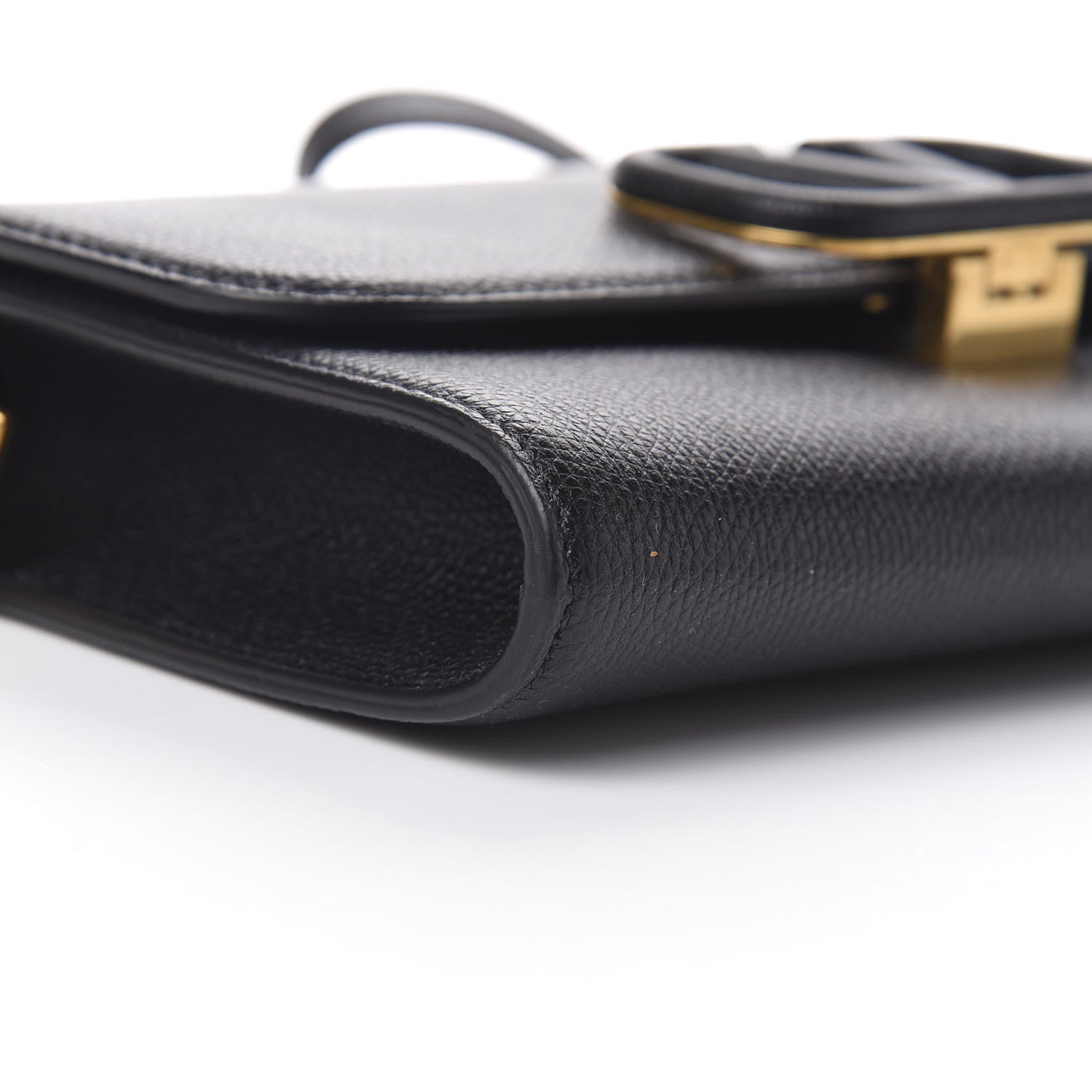 Valentino Garavani Grained Calfskin VSling Clutch With Shoulder Strap Black 7 of 9