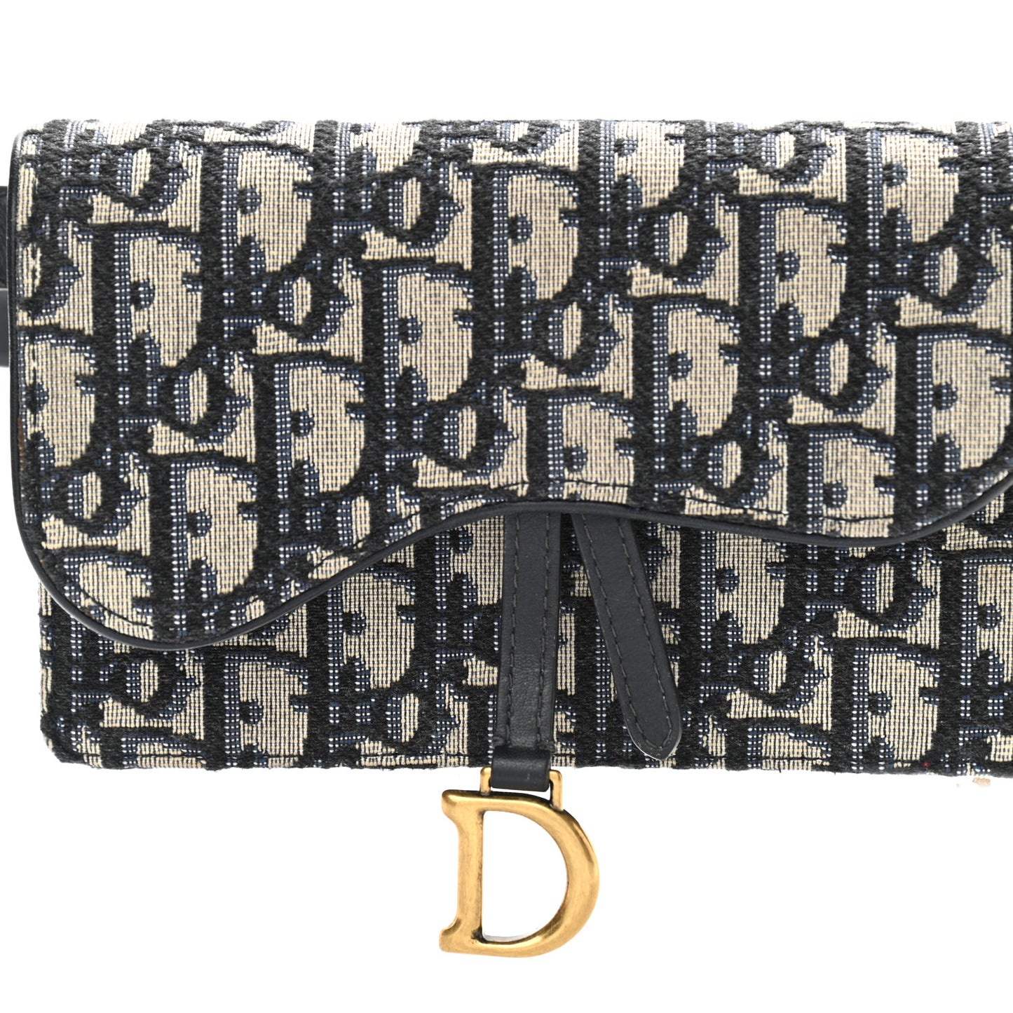 Oblique Saddle Belt Bag Blue