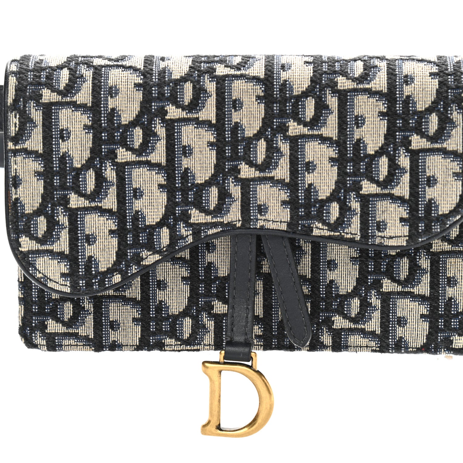 Christian Dior Oblique Saddle Belt Bag Blue 7 of 9