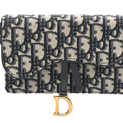Christian Dior Oblique Saddle Belt Bag Blue 7 of 9