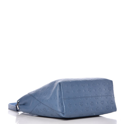MCM Calfskin Ottomar Monogram Large Klara Hobo Luft Blue 5 of 11