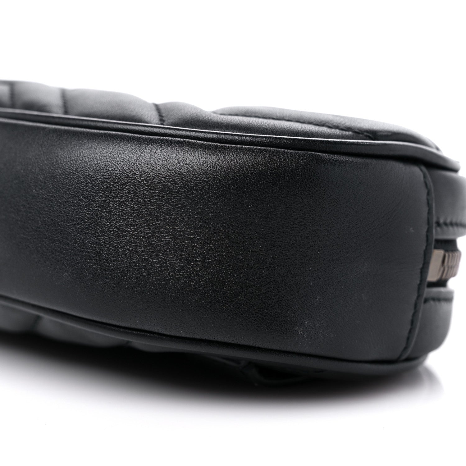 Gucci Calfskin Matelasse GG Marmont Belt Bag 85 34 Black 10 of 10
