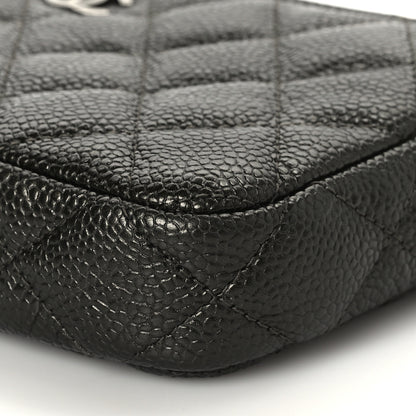 Chanel Metallic Caviar Quilted Small Clutch With Chain Dark Grey 10 of 10