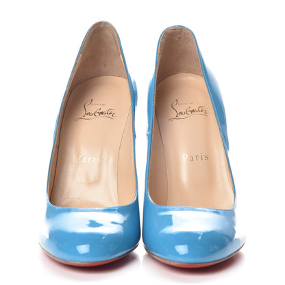 Christian Louboutin Patent Fifi 100 Pumps 38 Celeste 2 of 10