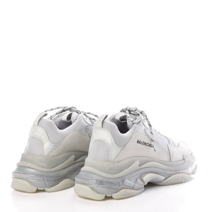 Balenciaga Fabric Mesh Clear Sole Mens Triple S Sneakers 45 Pearl Grey 4 of 7
