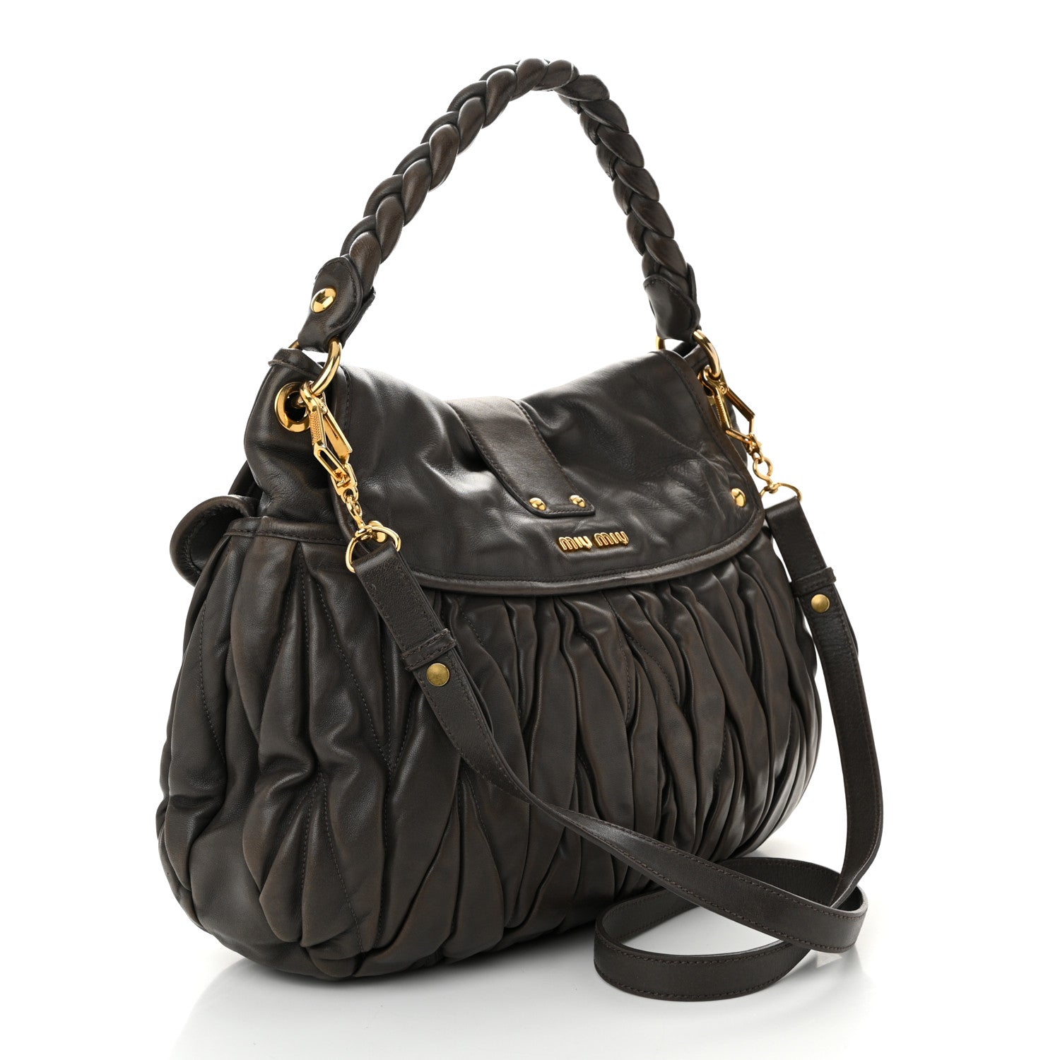 Miu Miu Nappa Matelasse Coffer Hobo Juta 3 of 12