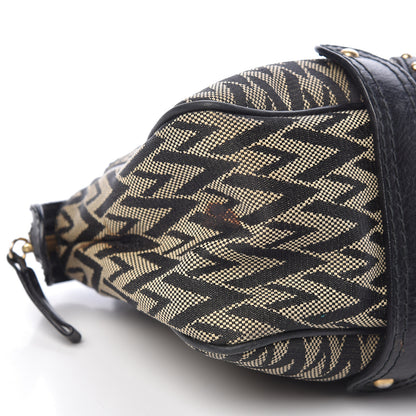 Valentino Garavani Jacquard Print V logo Shoulder Bag Black 16 of 19
