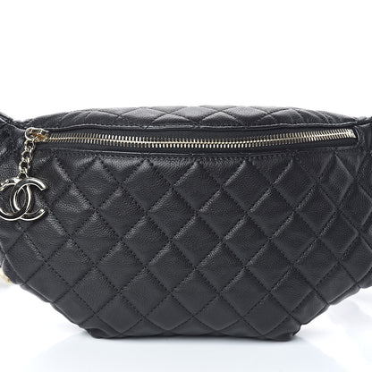 Chanel Calfskin Quilted Banane Waist Bag Fanny Pack Black 8 of 10