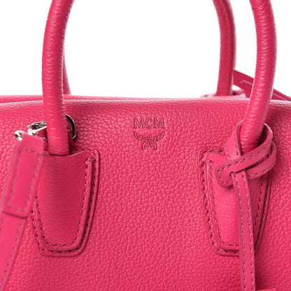 MCM Grained Calfskin Mini Milla Tote Beetroot Pink 8 of 12