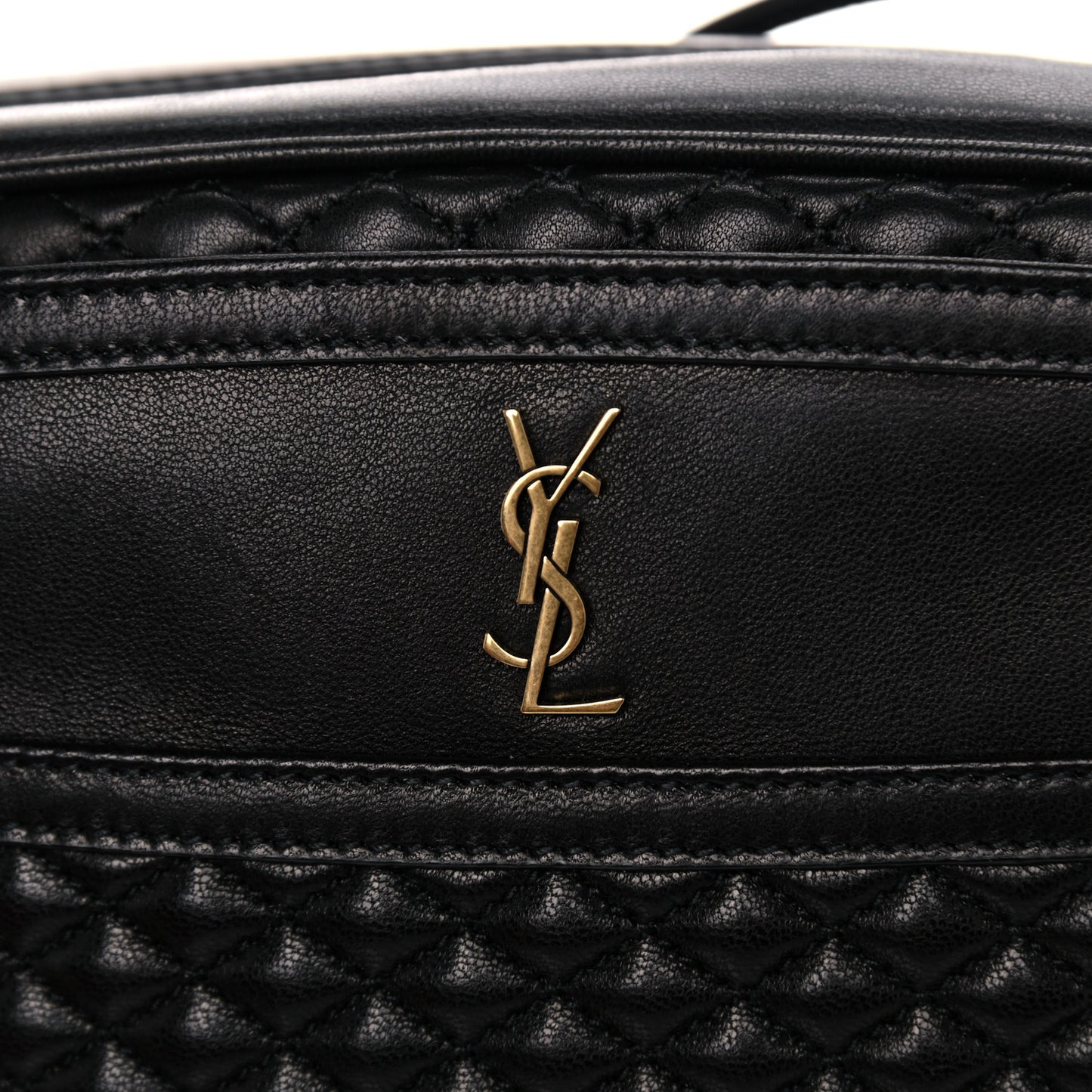 Lambskin Quilted Victoire Camera Bag Black