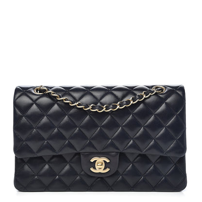 Chanel Lambskin Quilted Medium Double Flap Navy 1 of 19