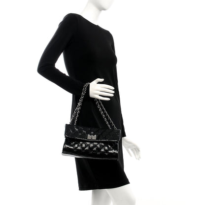 Chanel Glazed Crackled Calfskin Mademoiselle Flap Black 2 of 7