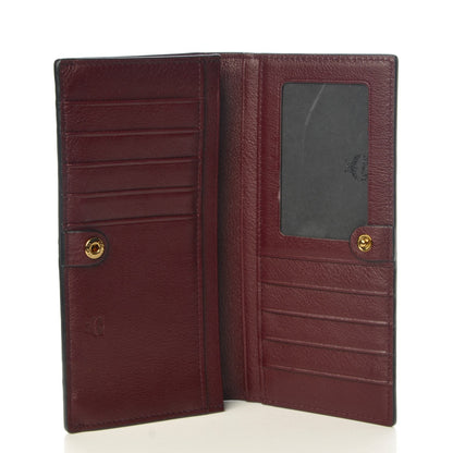 MCM Calfskin Signature Monogram Klara Two Fold Wallet Rustic Brown 5 of 9