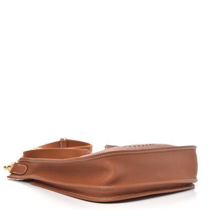 Hermes Taurillon Clemence Evelyne III PM Gold 4 of 10