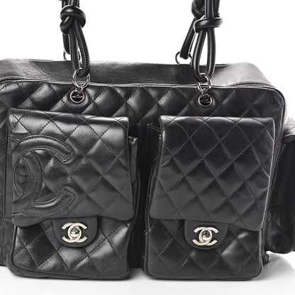 Chanel Calfskin Quilted Large Cambon Multipocket Reporter Black 8 of 10