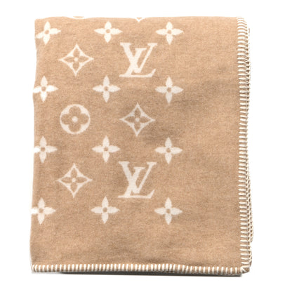 Louis Vuitton Wool Cashmere Monogram Blanket Beige 1 of 3