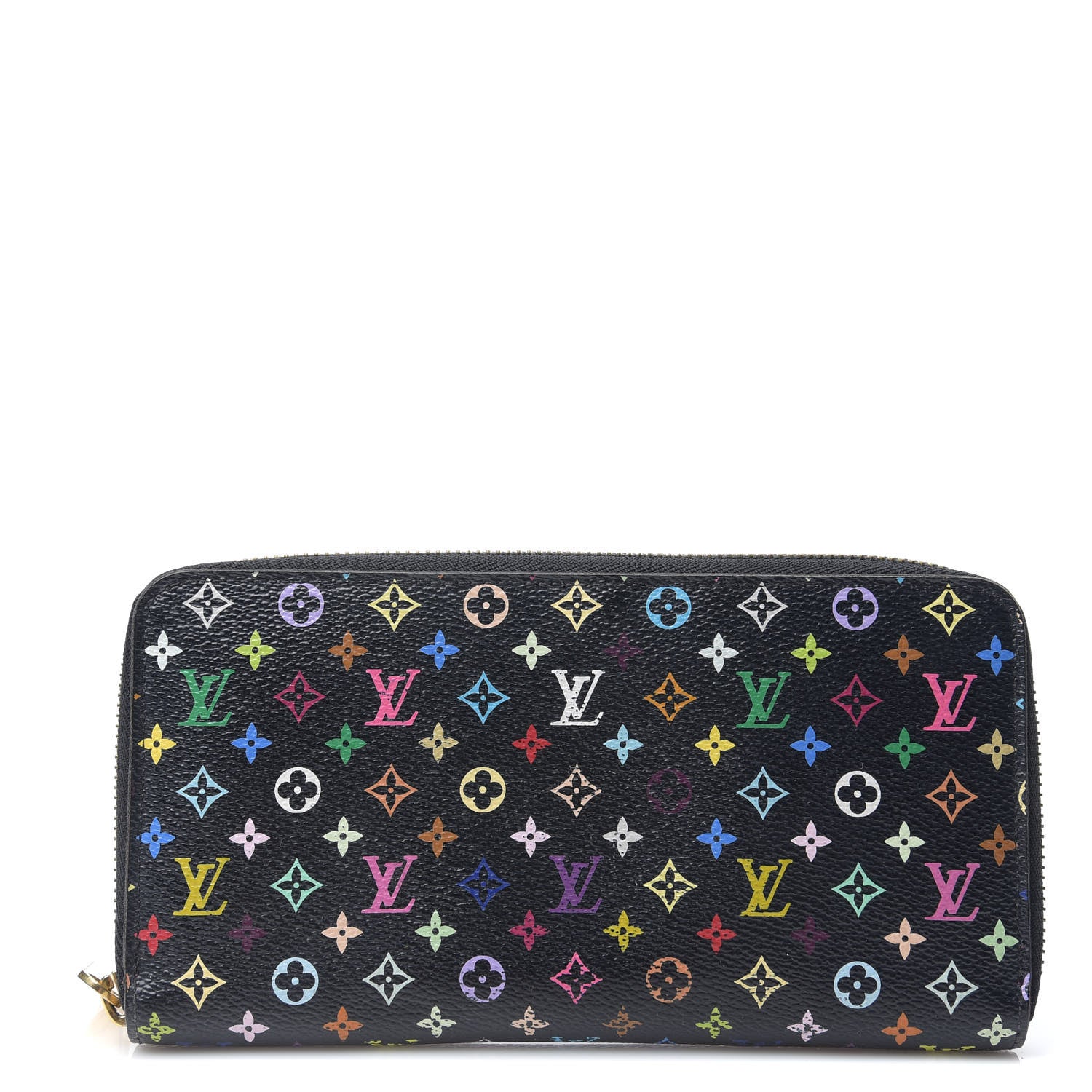 Louis Vuitton Monogram Multicolor Zippy Wallet Black Grenade 1 of 6
