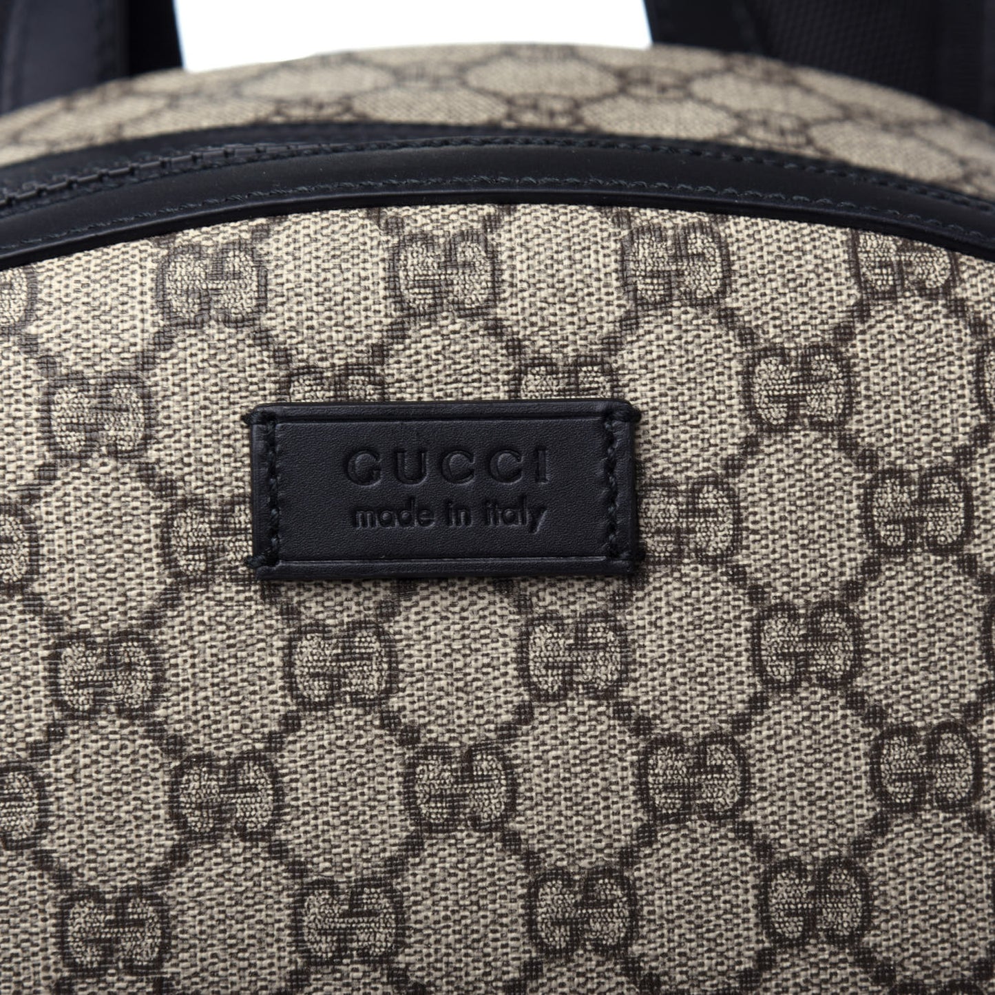 GG Supreme Monogram Medium Backpack Black